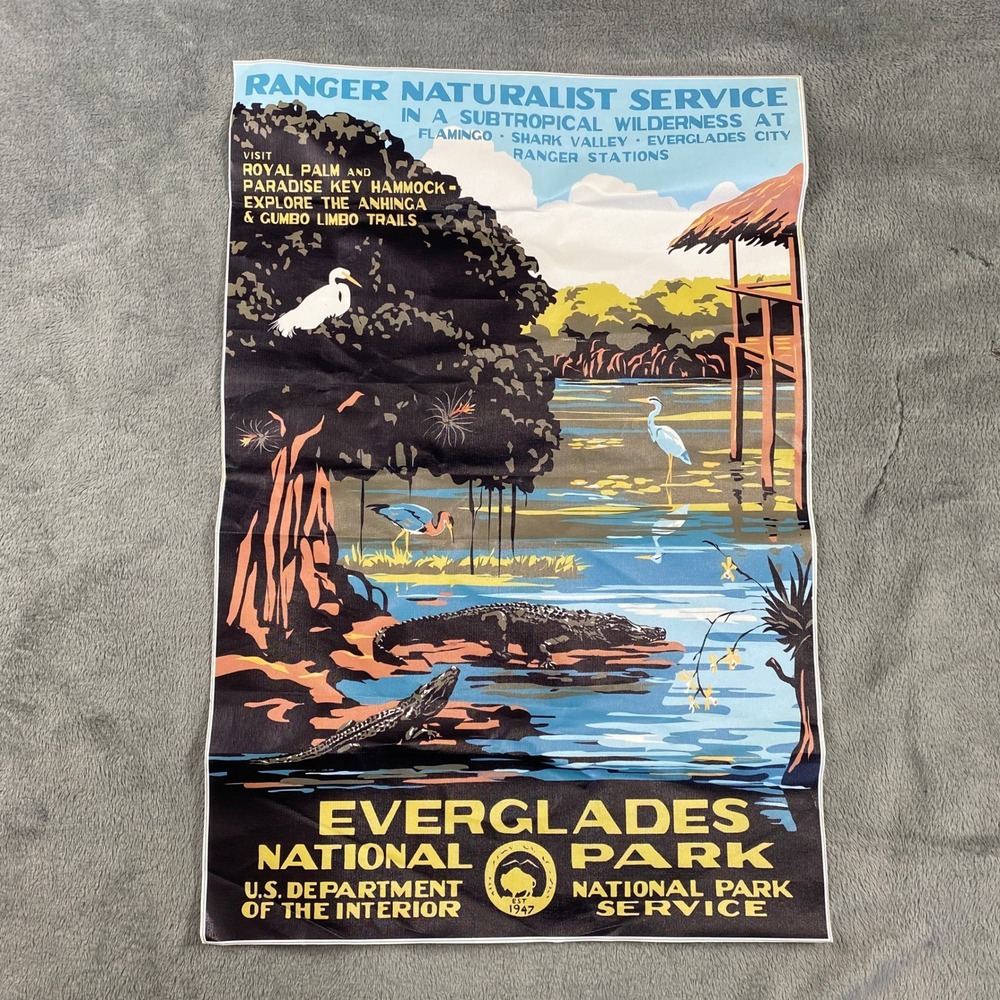 Everglades National Park Poster Multi Color Vintage Style Decor Artsy Nature NEW